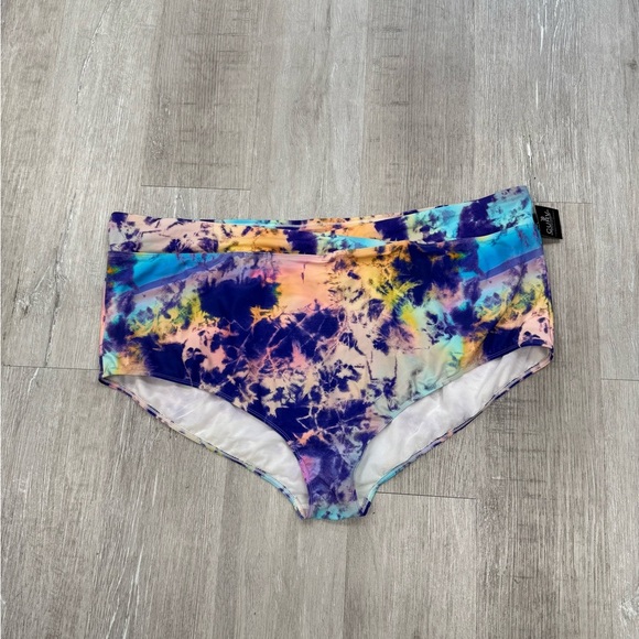 Torrid Tie-Dye High-Waisted Bikini Bottoms - Size 6 (30) - Picture 2 of 4